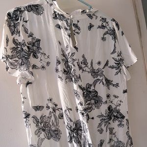 Floral womens dress shirt